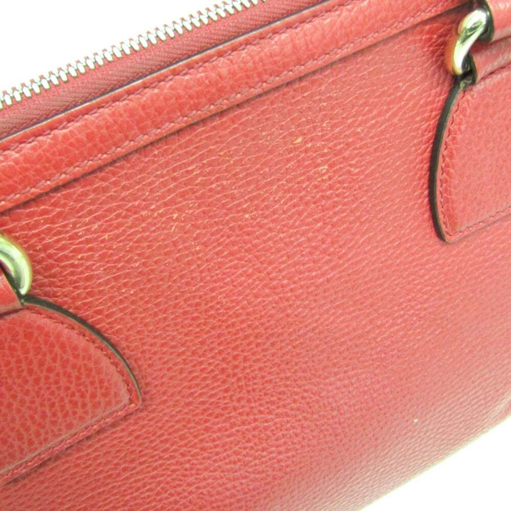 Gucci Interlocking G 449659 Women's Leather Handbag,Shoulder Bag Red Color - Picture 7 of 15